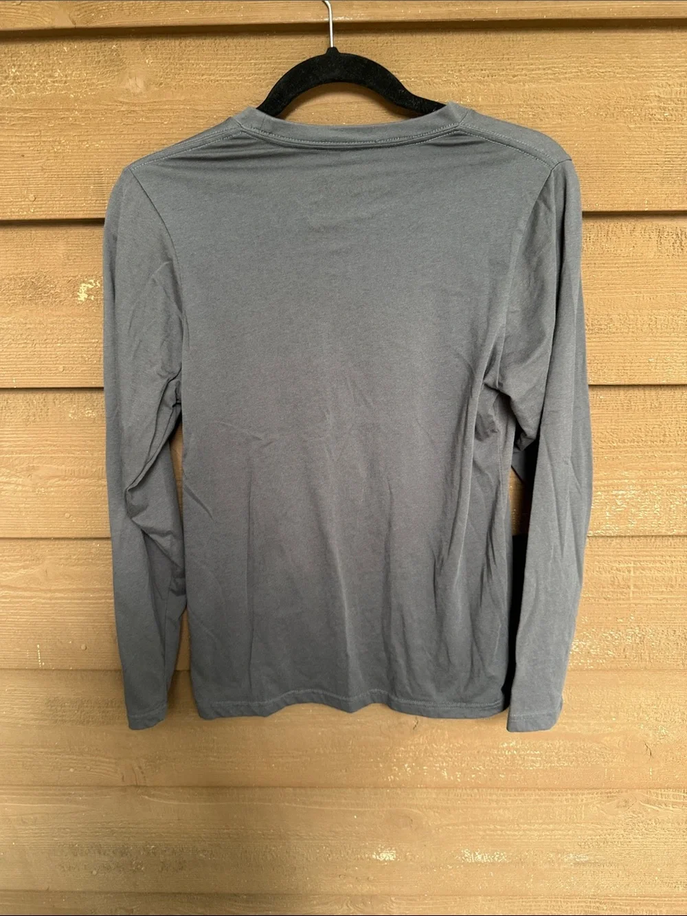 Sendero Cowboy Skeleton Graphic Long-Sleeve Tee in Charcoal with Red Accent